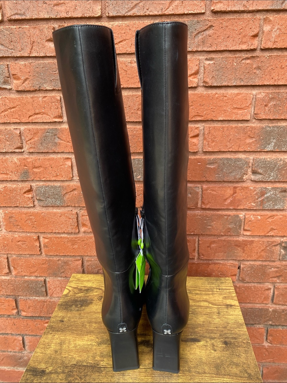 NEW Sam Edelman Knee-High Black Leather Boots 12 - Picture 8 of 11